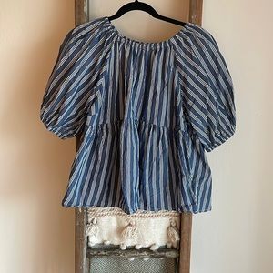 Striped babydoll blouse from Old Navy